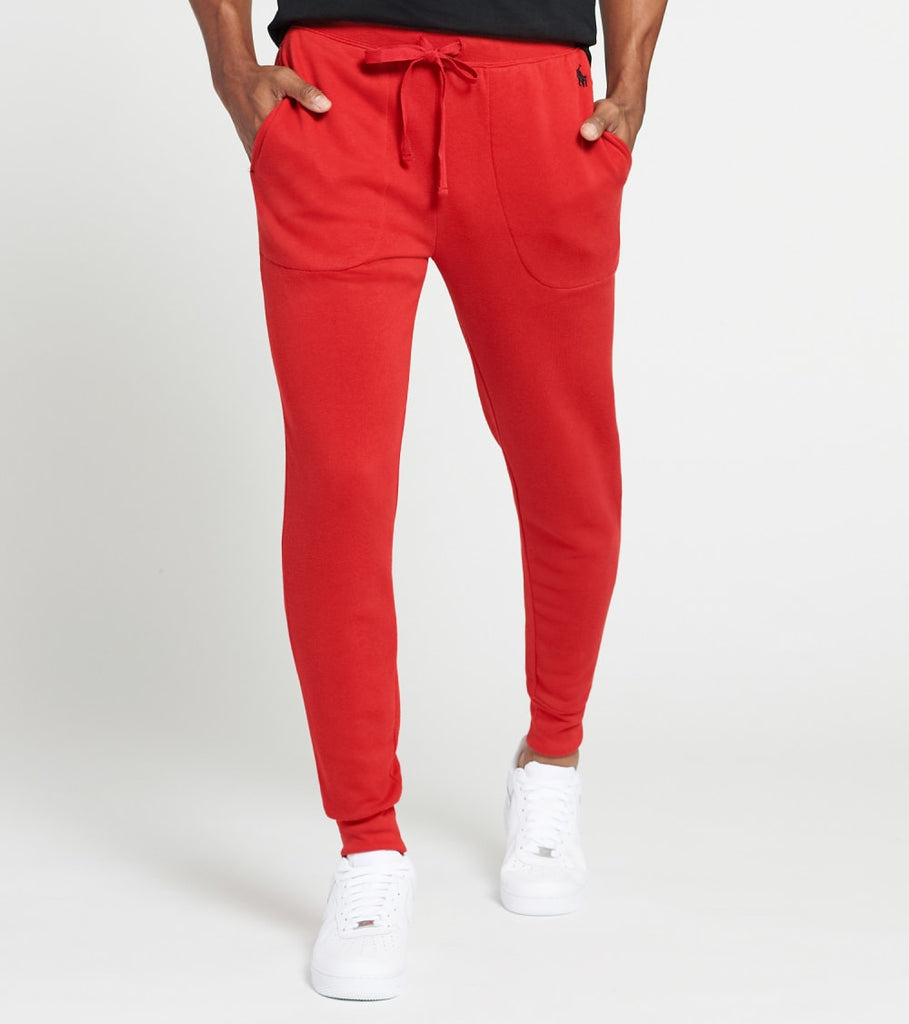 brushed jersey cotton blend jogger pants