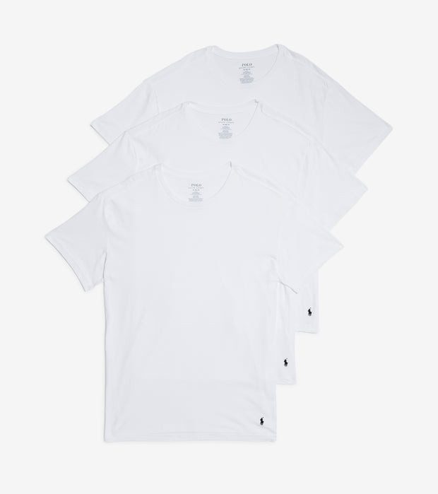 Polo Slim Crew Neck Tees 3 Pack (White) - RSCNP3-WHD | Jimmy Jazz