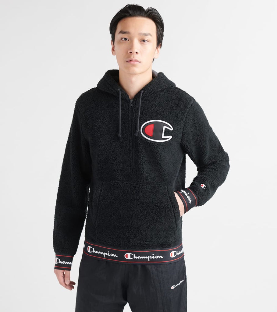 black champion sherpa hoodie