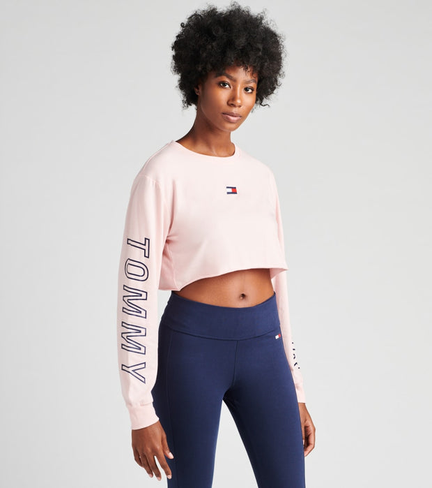 tommy hilfiger long sleeve crop top