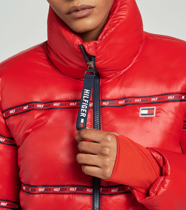 tommy hilfiger cropped puffer jacket