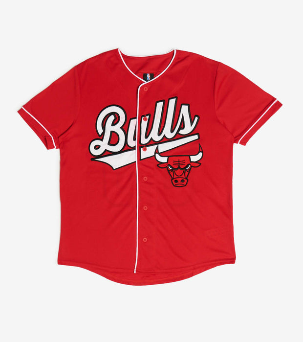 Unk Chicago Bulls Baseball Jersey (Red 