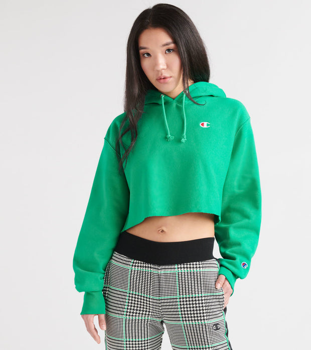 champion cropped hoodie green