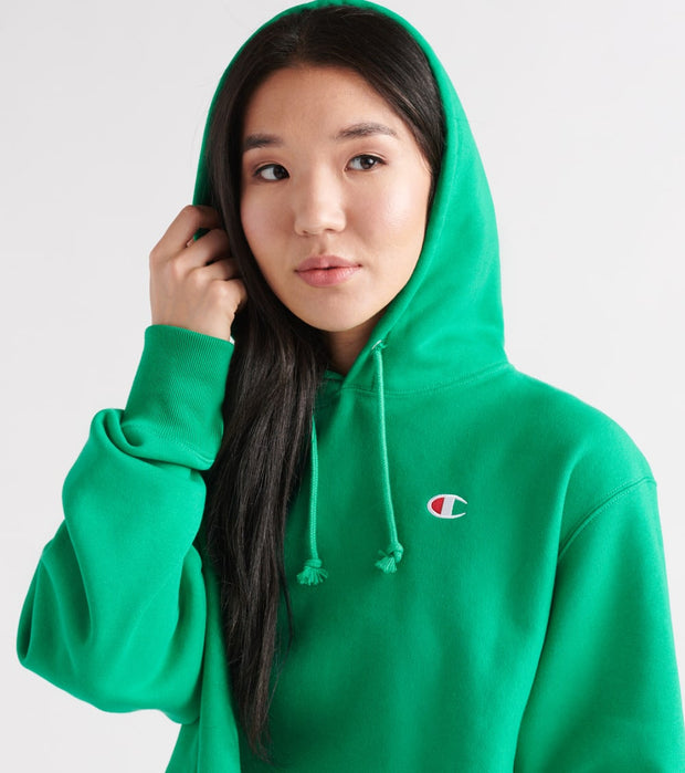 green champion cropped hoodie