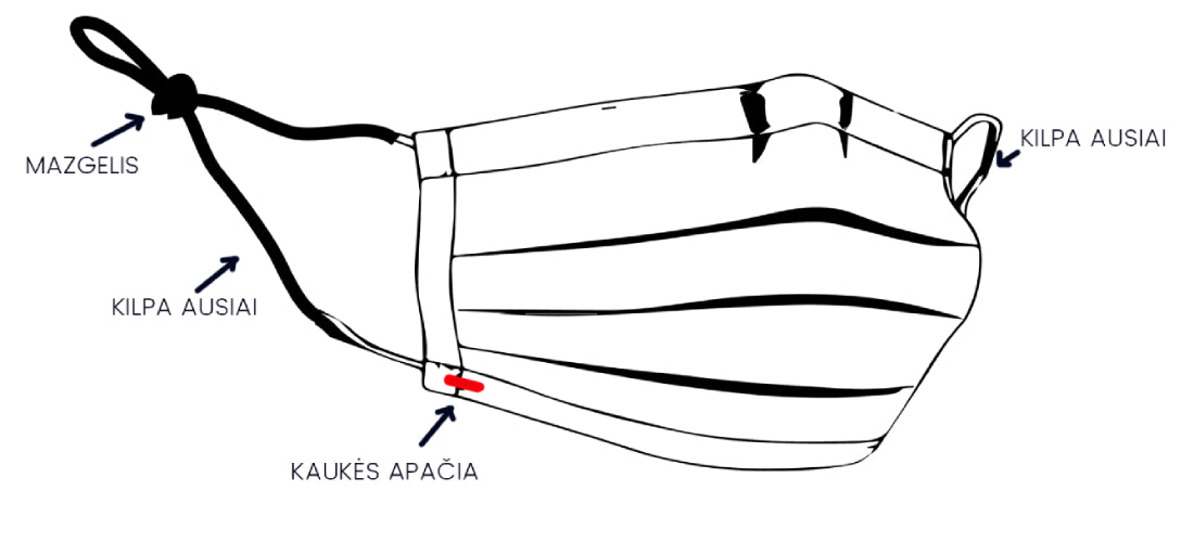 Kaip užsidėti apsauginę veido kaukę