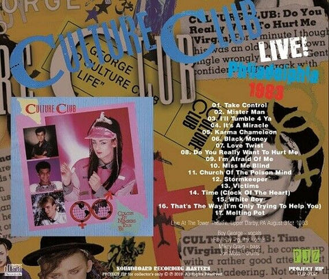 CULTURE CLUB LIVE! PHILADELPHIA 1983 1CD PROJECT ZIP PJZ-701AB STORMKE –  steady storm