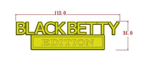 BLACK BETTY Emblem Fender Badge-Custom-2pcs(Chrome/Black)