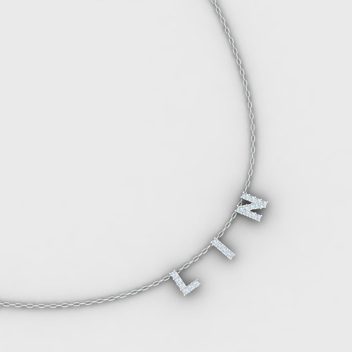 18k White Gold Hope Necklace With Diamonds