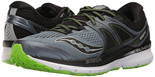 Saucony Men's Triumph ISO 3 Running Shoes, Grey/Black/Slime, 7.5 UK 42