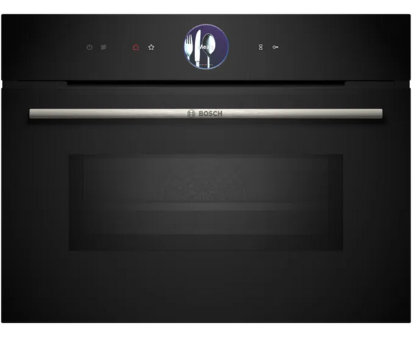 Bosch Series 8 Built in Compact Oven with Microwave Black CMG7241B1B