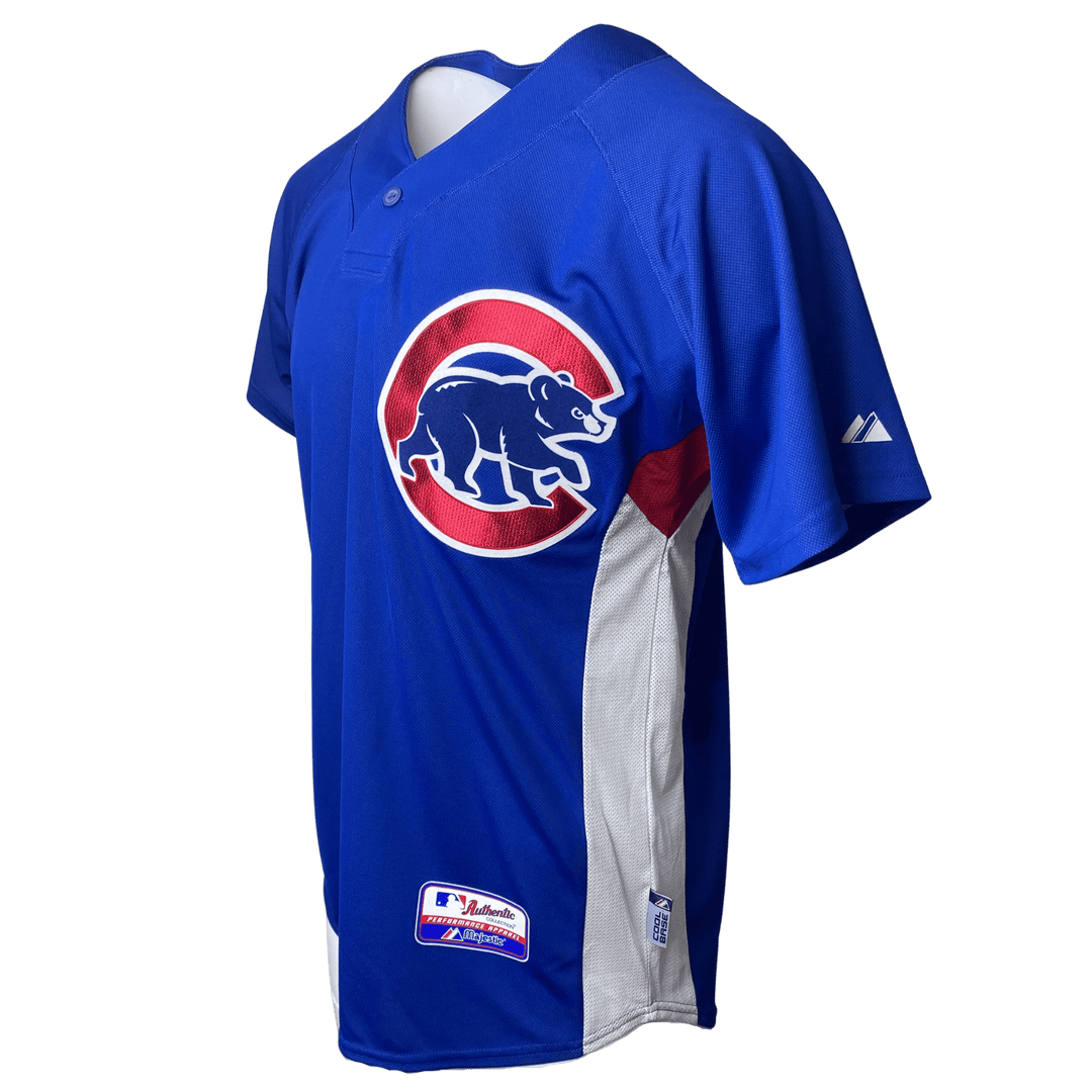 Majestic Athletic Chicago Cubs Distressed 1969 Cooperstown Bear Logo Blue  T-Shirt