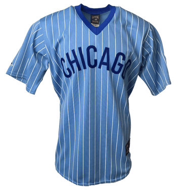 Majestic, Shirts, Authentic Mlb Chicago Cubs Majestic 48 Pinstripe Baseball  Jersey White Blank Usa