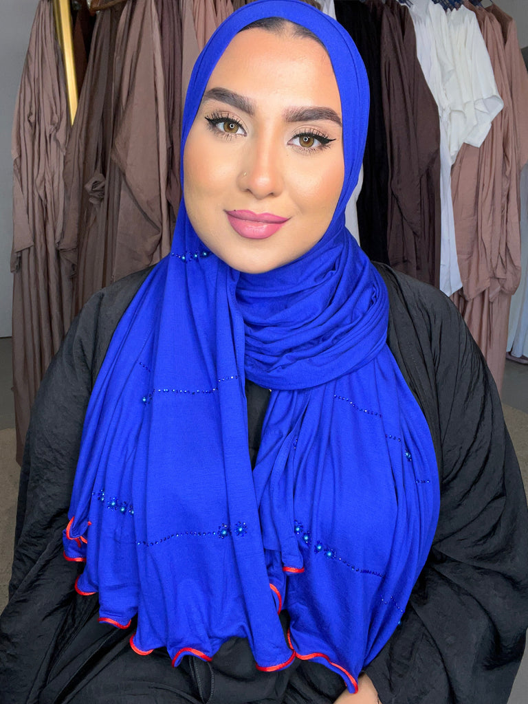 Accessoire Hijab Soirée Perles Noirs