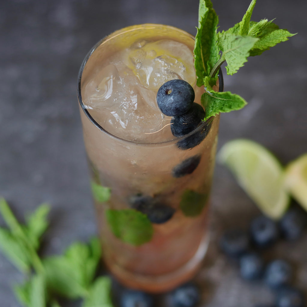 Clean Liquor Blueberry Mojito with CleanRum