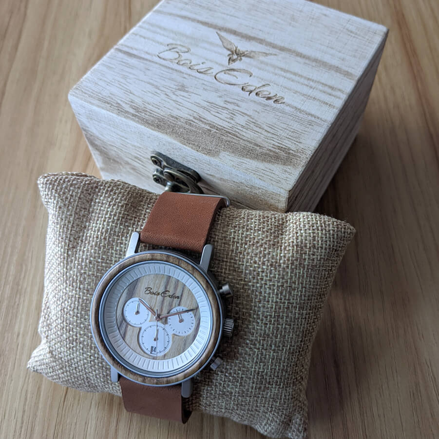 montre en bois cadeau