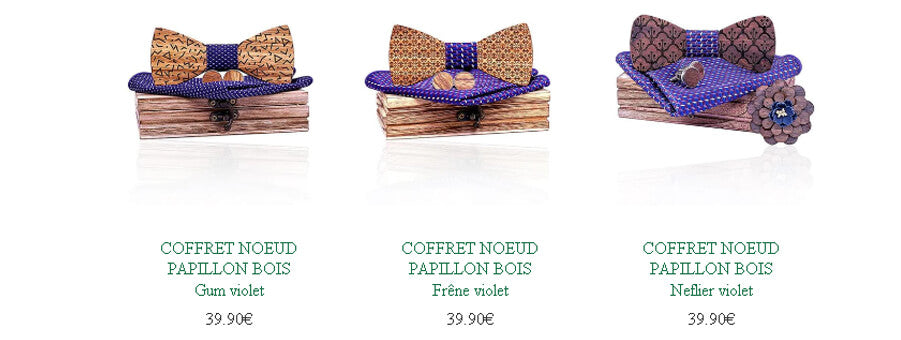 noeud papillon bois pourpre