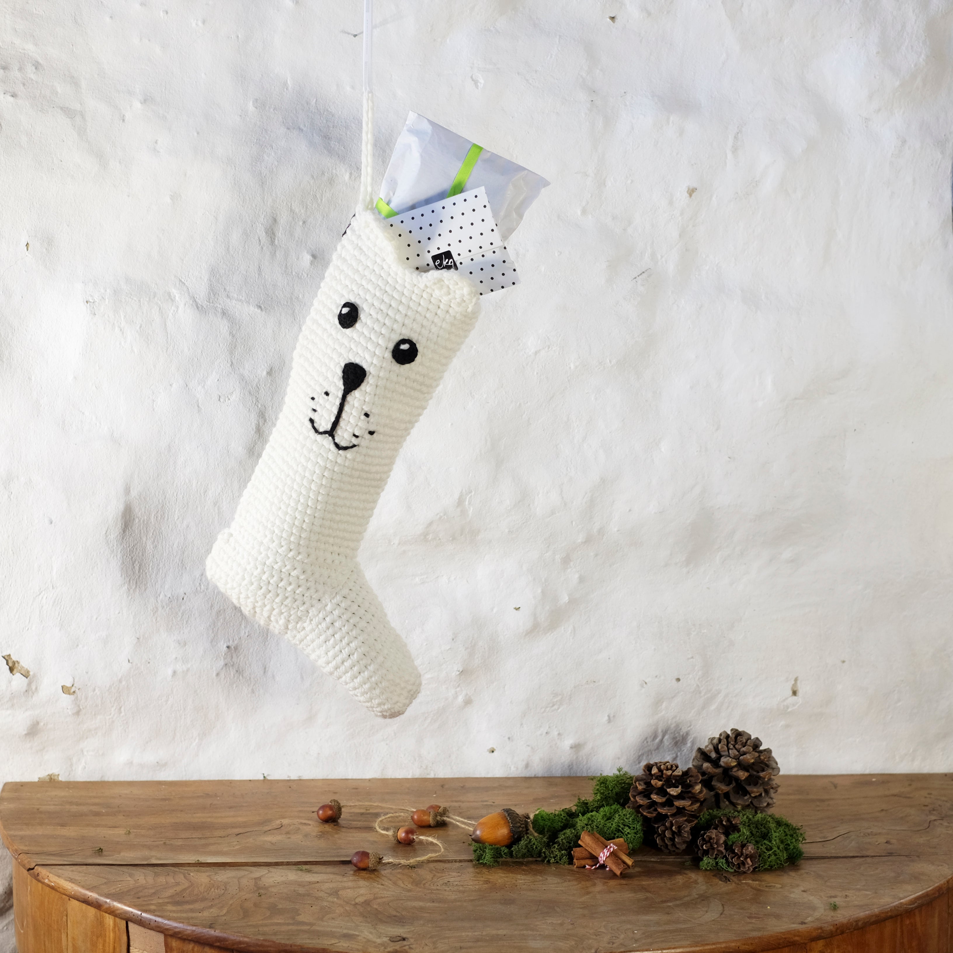 Polar Bear Christmas Stocking