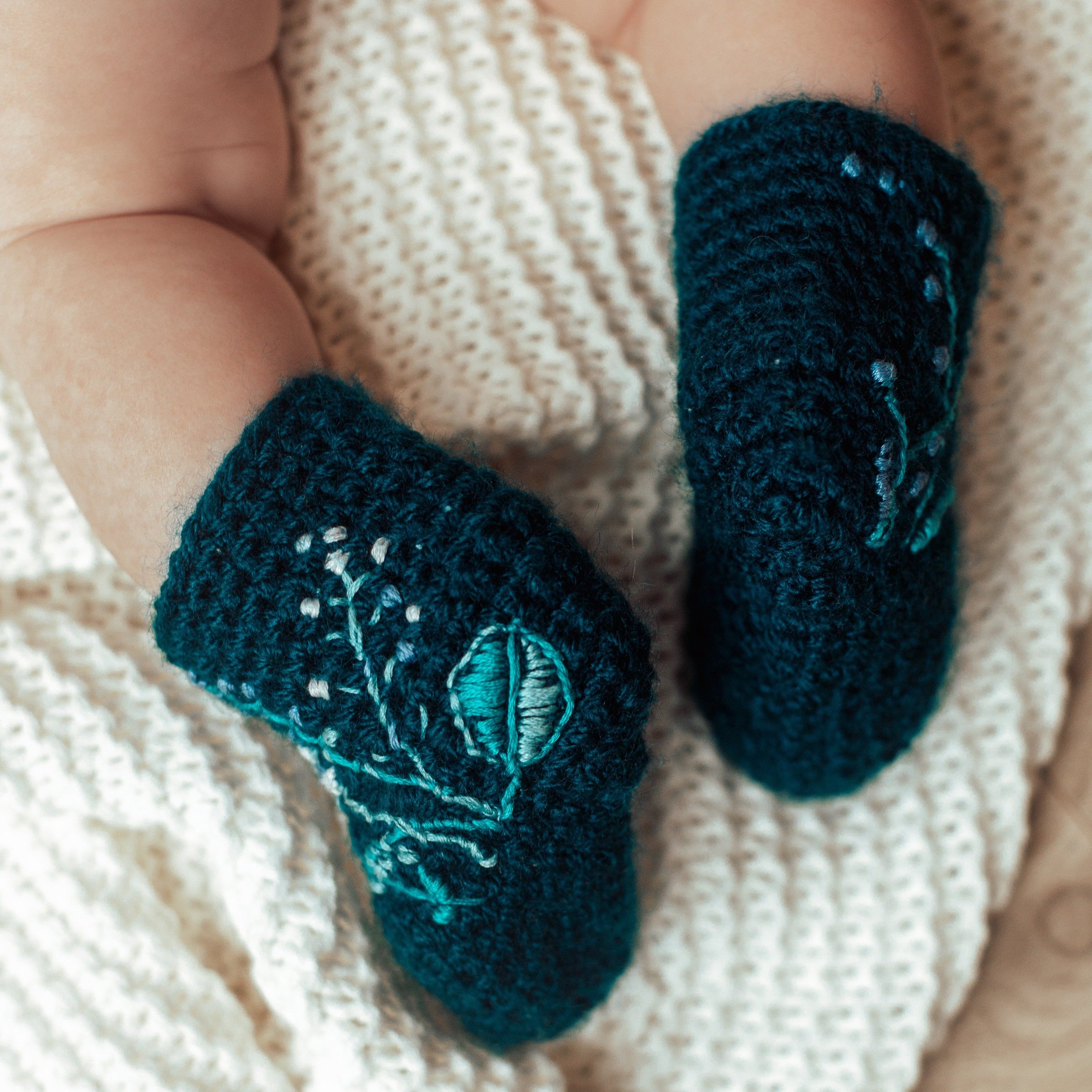 teal booties