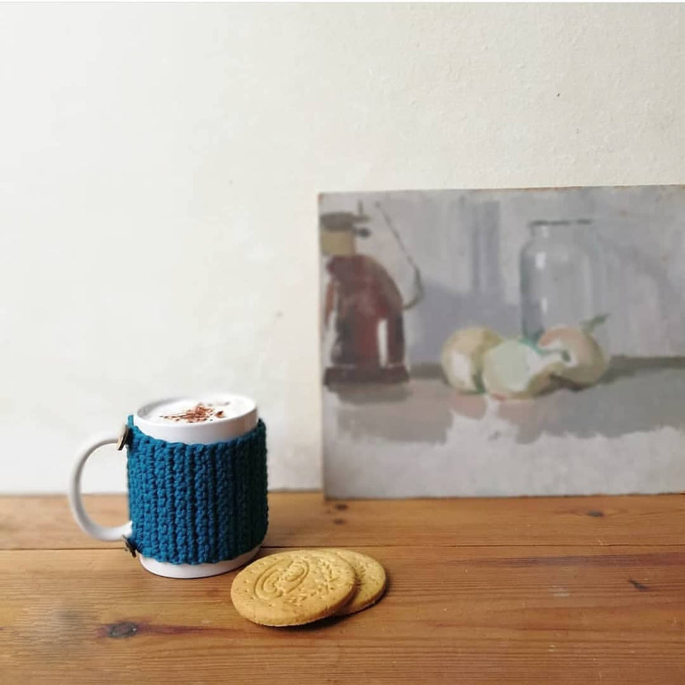 Organic Cotton Mug, Cosy And Coaster Set