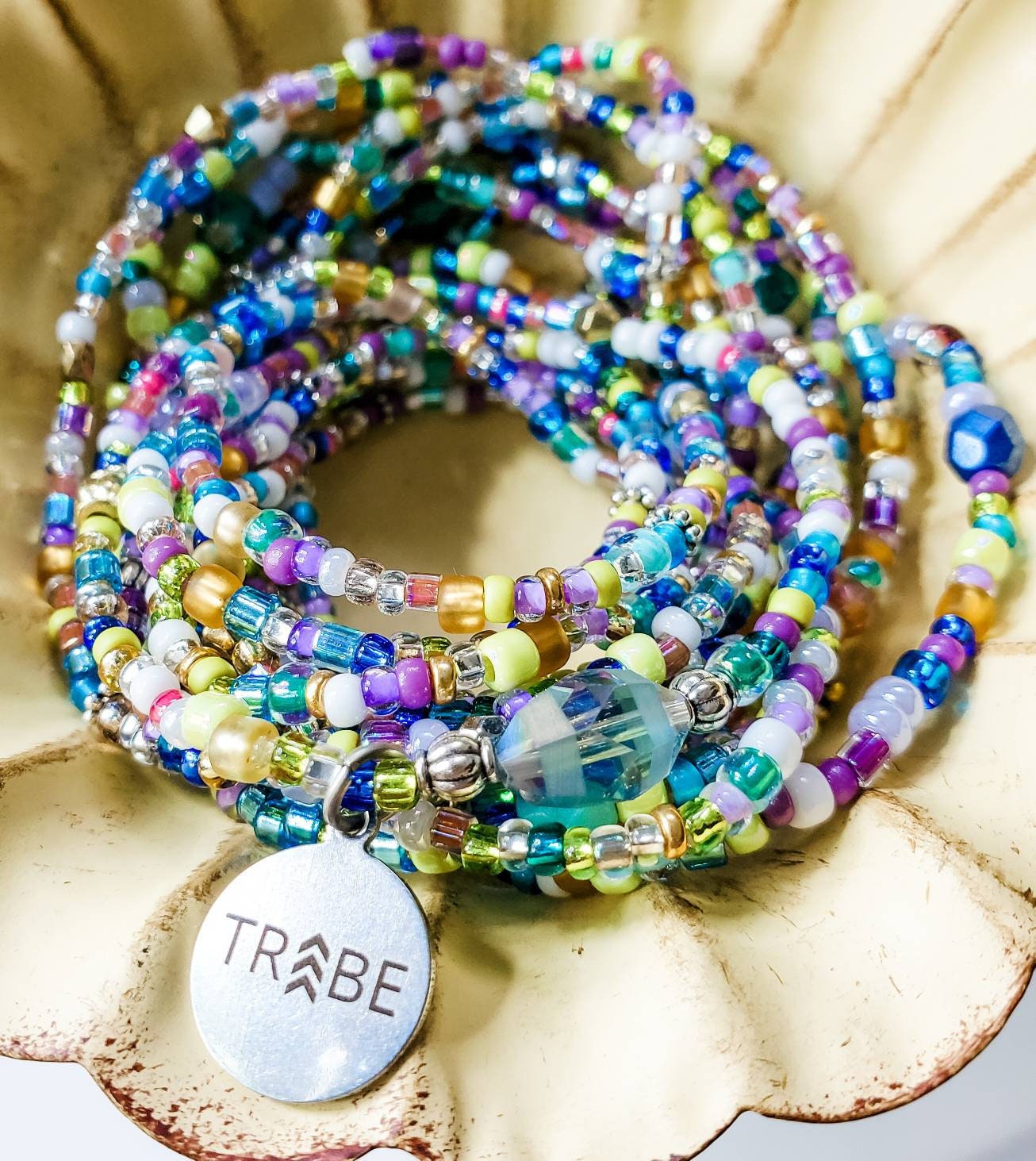 Beaded Friendship Bracelets with Aquamarine Beads - One Tribe Apparel