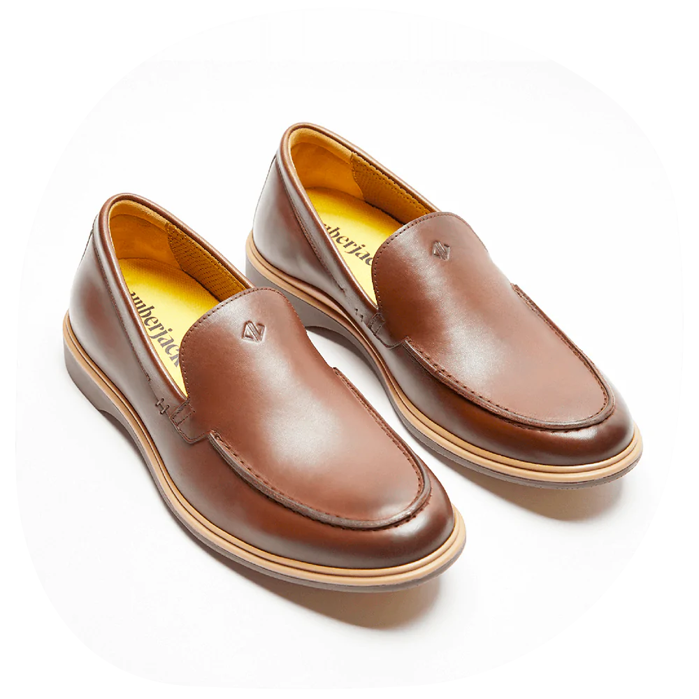 The Loafer chestnut brown men’s dress shoes from Amberjack