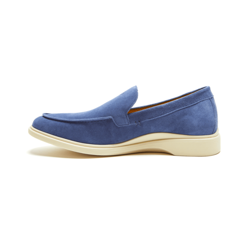 Cobalt blue suede loafer dress shoes for men from Amberjack