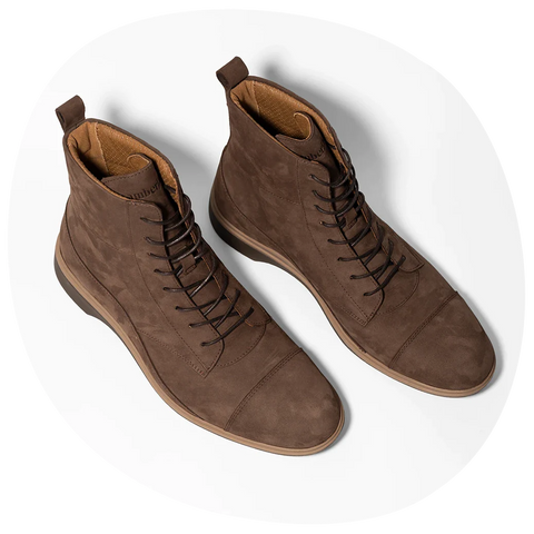 Copper Nubuck boots for men