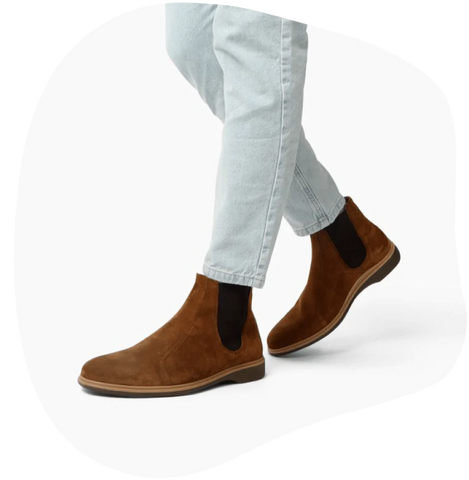 Chelsea boots for men in grizzly color