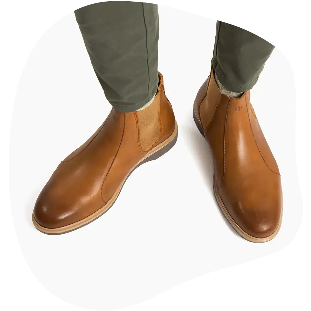 Men's chelsea boots in honey color for pharmacists