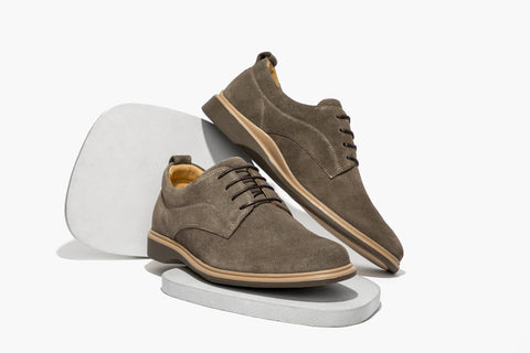The Original suede office shoe for men in the color slate from Amberjack