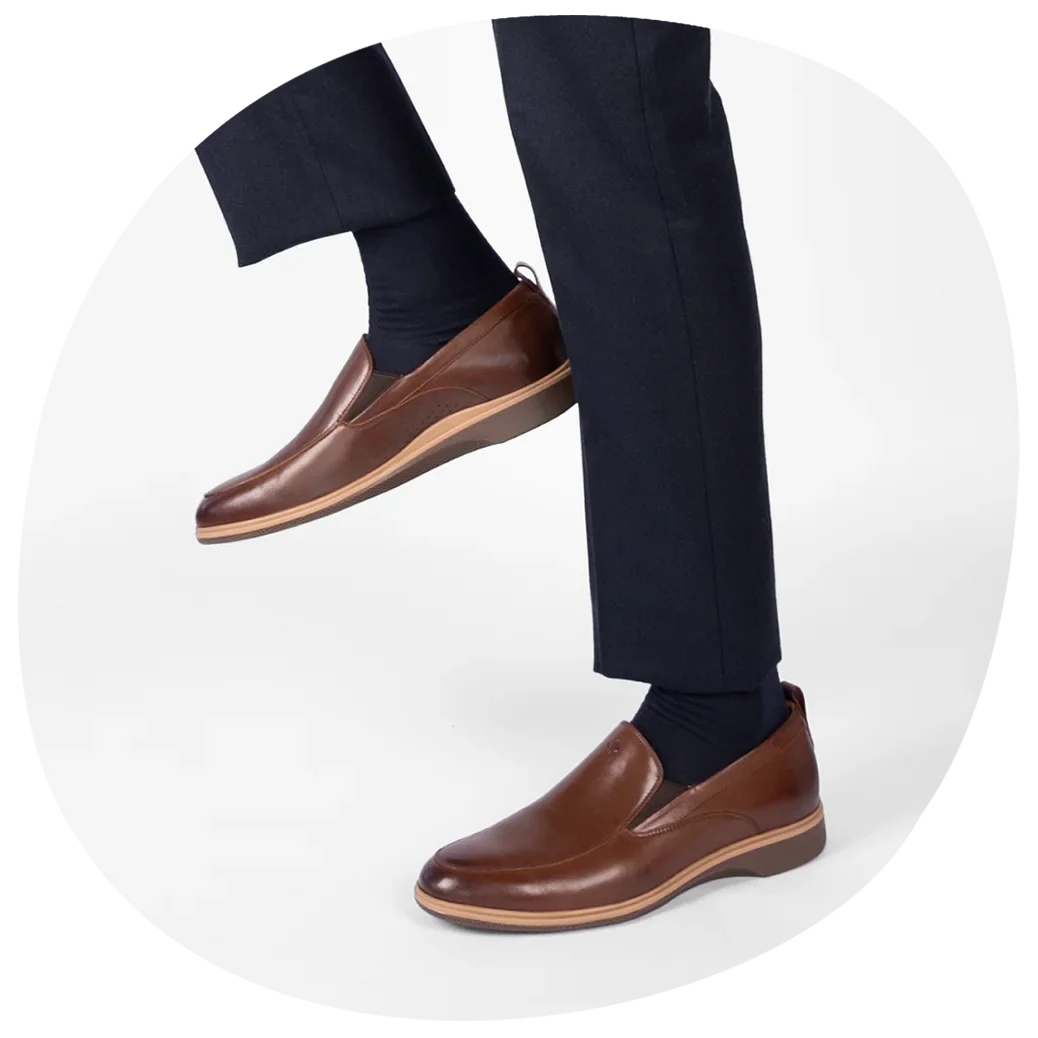 Chestnut slip on shoes for surgeons