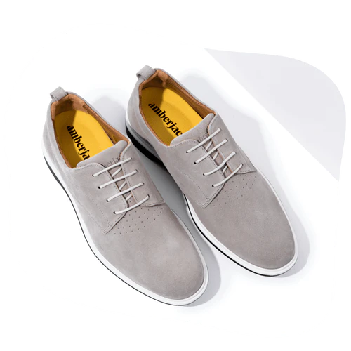 The stone gray original suede men’s dress shoes from Amberjack