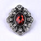 Alloy oval button with diamond