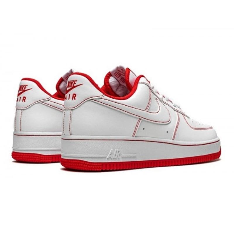 Nike Air Force 1 Low ’07 White University Red Sneakers Baskets Homme Femme