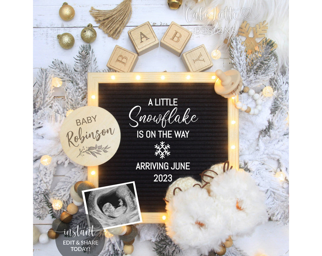 Winter-Themed Pregnancy Announcement Ideas