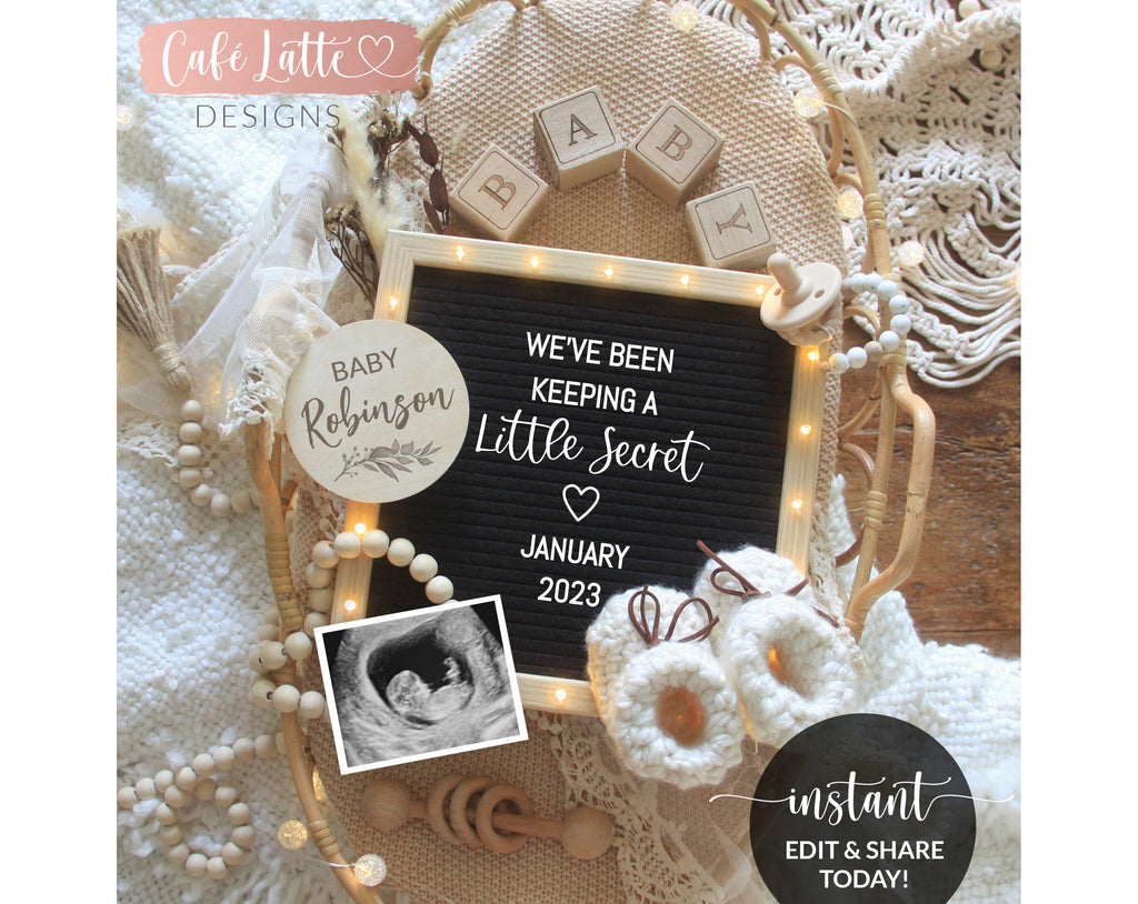 Editable - Edit Yourself - Religious Catholic Christian Onesie Letterboard  Calendar Pregnancy Announcement - Social Media Post Baby Announcement, DIY