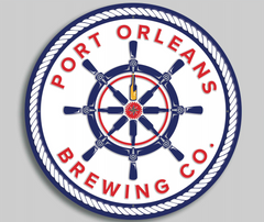 Port Orleans Brewing Company Tin Tacker Aluminum Sign Mockup