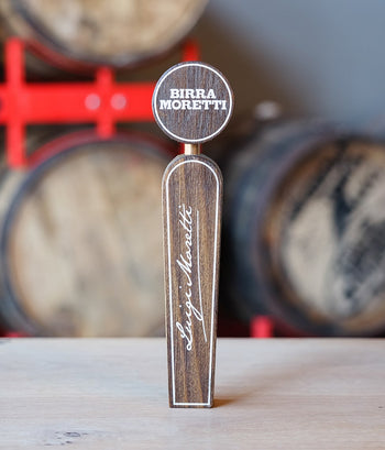 Birra Moretti custom wood tap handle