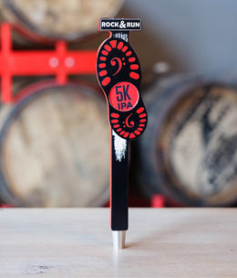 Rock and Run Brewery custom acrylic tap handle