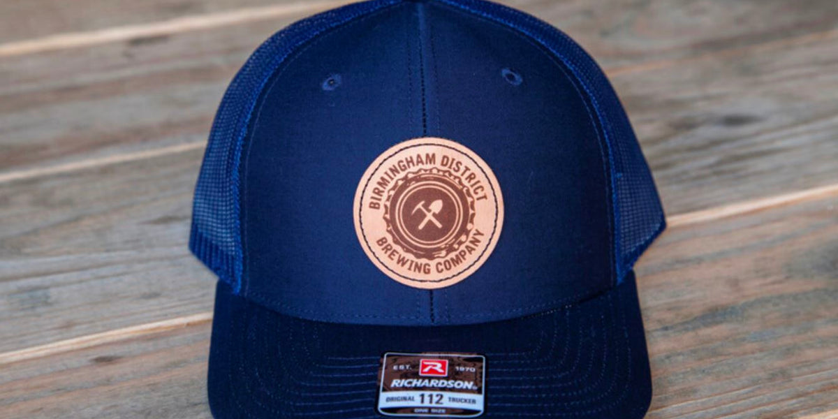 custom leather patch hats richardson