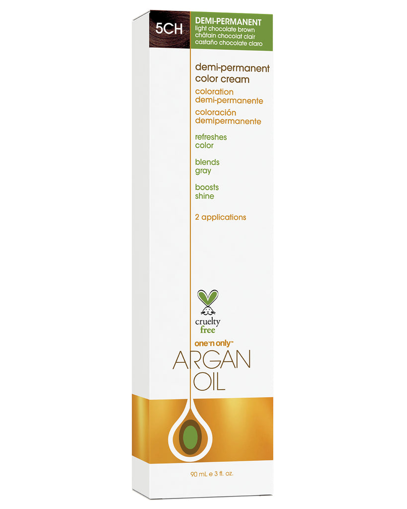 Argan Oil Demi Permanent Hair Color 5ch Light Chocolate Brown One N Only Hair