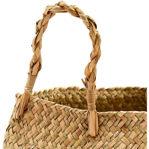 Okuna Outpost Seagrass Storage Baskets, Woven Basket with Handles (12 x 12 in)