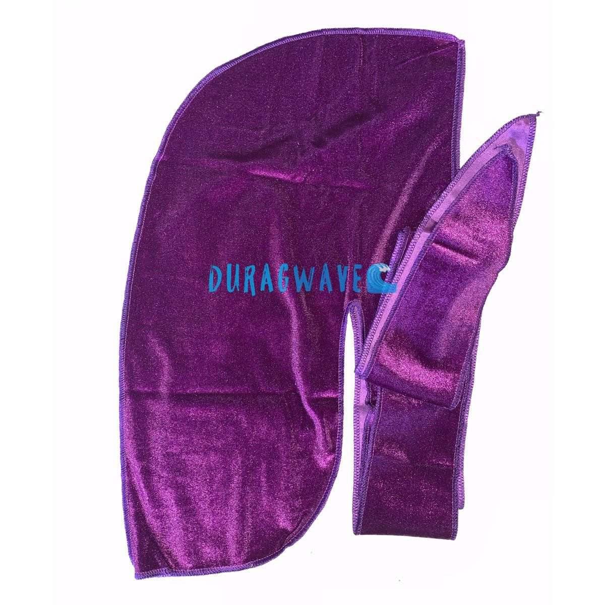 Purple Velvet Matching Durag & Bonnet Set Durag Wave - Durag Wave - Silk Durags x Velvet Durags