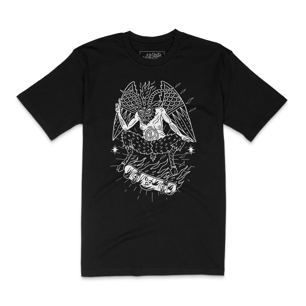 Baphomet Flip T-Shirt Black – No Fit State Co. // NFS Co.