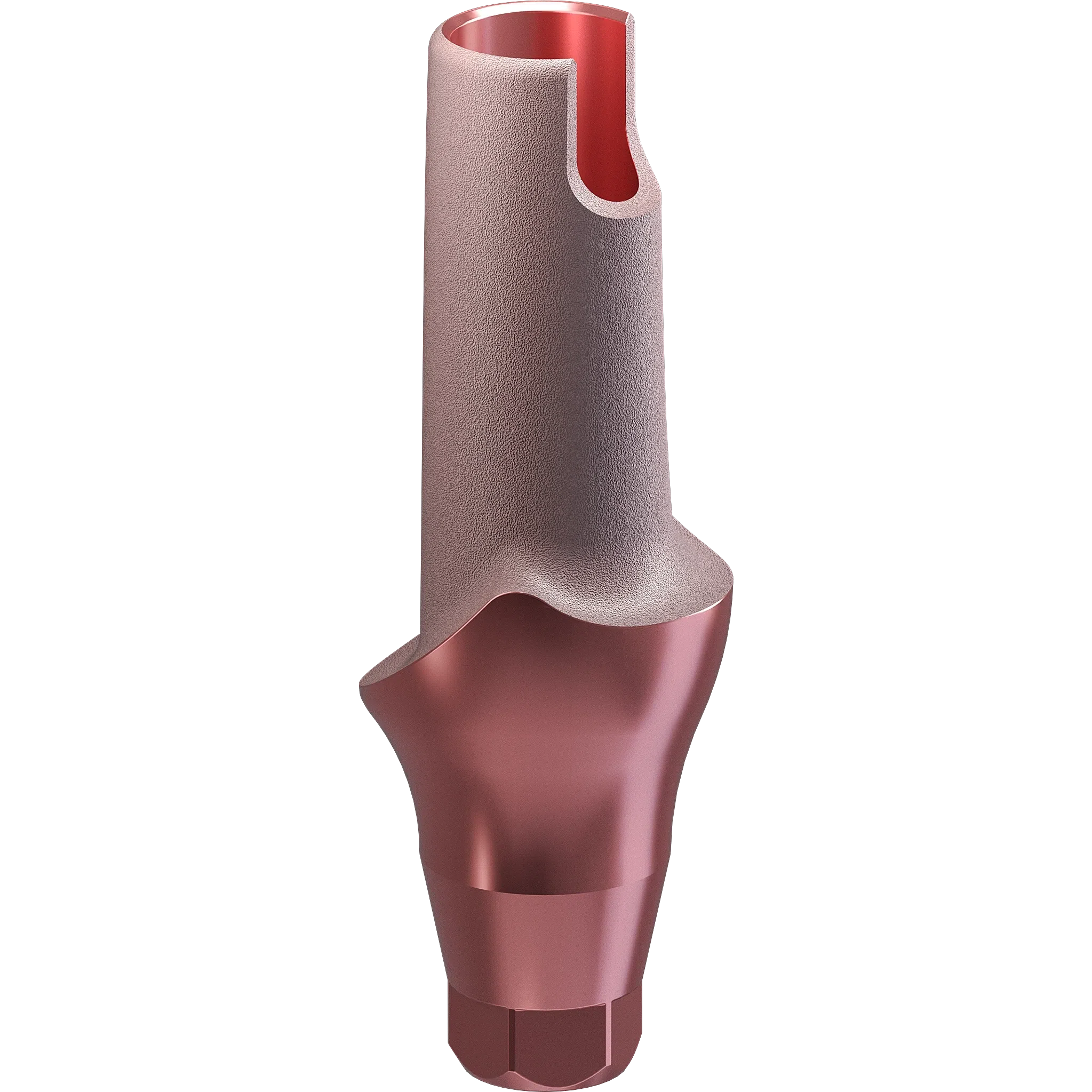 GENESIS ACTIVE™ Conical TiPink Straight Aesthetic Abutment, Concave Ø F 4.5, C 2.0 mm