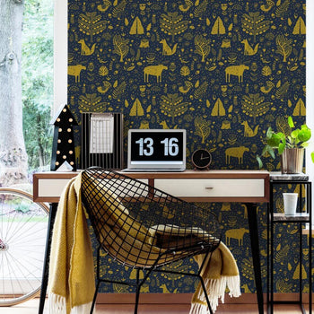 Lady Leopard Wallpaper in Golden Tan and Black – Lust Home