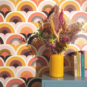 Animal Instinct Wallpaper in Ochre and Pink – Lust Home