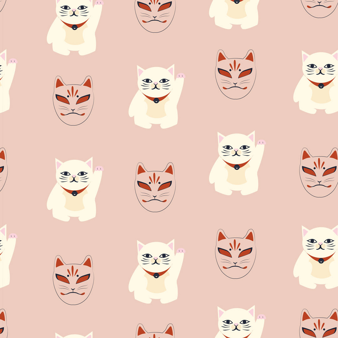 Japanese Styled Lucky Cat 4K wallpaper