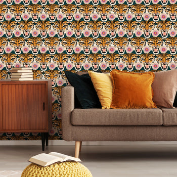 Lady Leopard Wallpaper in Golden Tan and Black – Lust Home