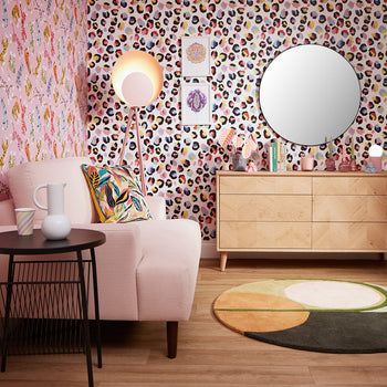 Light Leopard Wallpaper in Pink – Lo Home